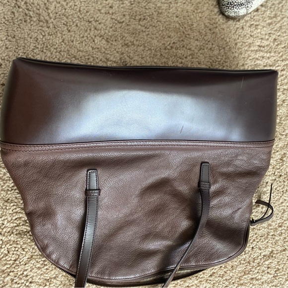 Lodis Brown two tone Leather tote - Picture 11 of 11